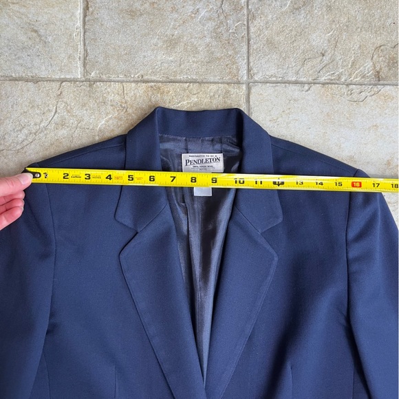 Vintage Pendleton Wool Blazer Navy Blue Petite 10 Heritage Classic Dark Academia - Picture 10 of 10